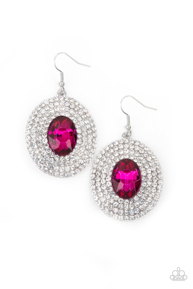 ​FIERCE Field - Pink - Paparazzi Earring Image