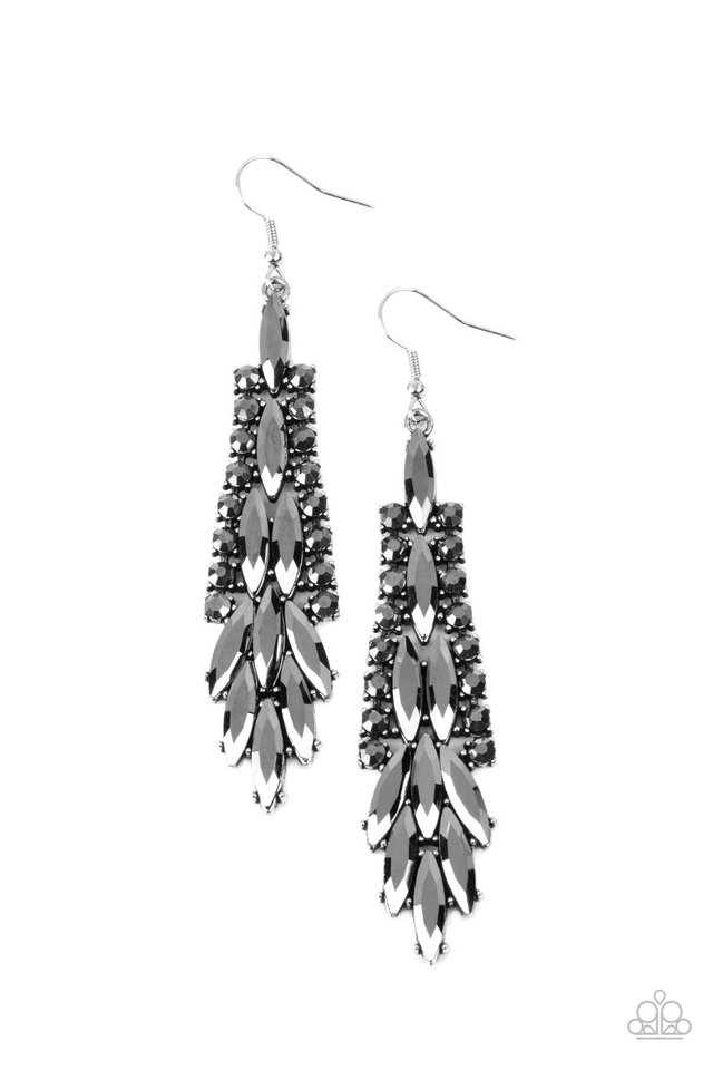 Crown Heiress - Silver - Paparazzi Earring Image
