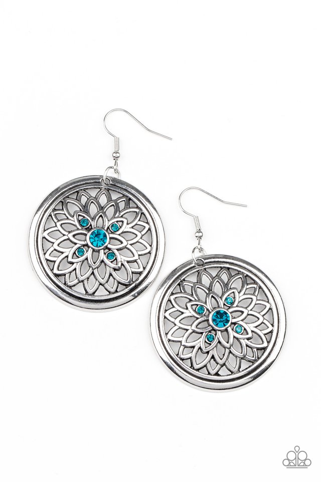 Mega Medallions - Blue - Paparazzi Earring Image