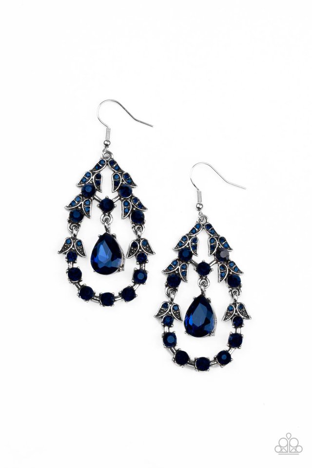 Garden Decorum - Blue - Paparazzi Earring Image