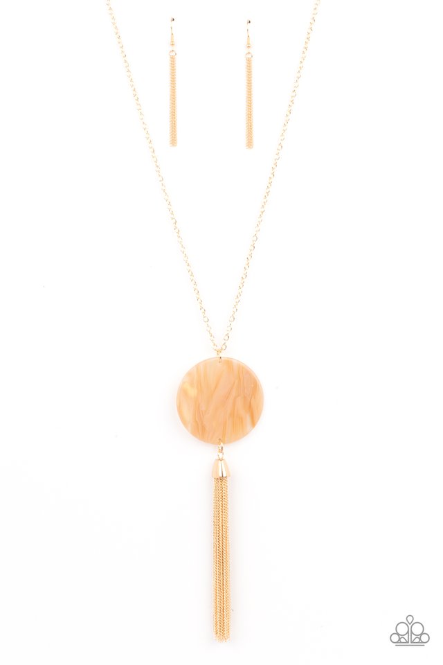 ​Up FAUX Grabs - Orange - Paparazzi Necklace Image