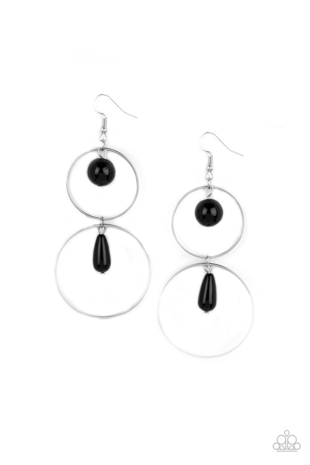 Cultured in Couture - Black - Paparazzi Earring Image