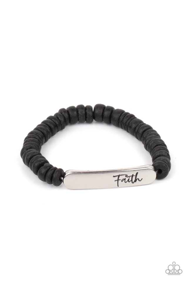 Full Faith - Black - Paparazzi Bracelet Image