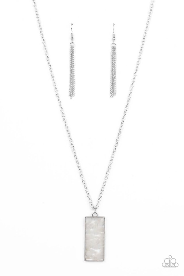 Retro Rock Collection​ - White - Paparazzi Necklace Image