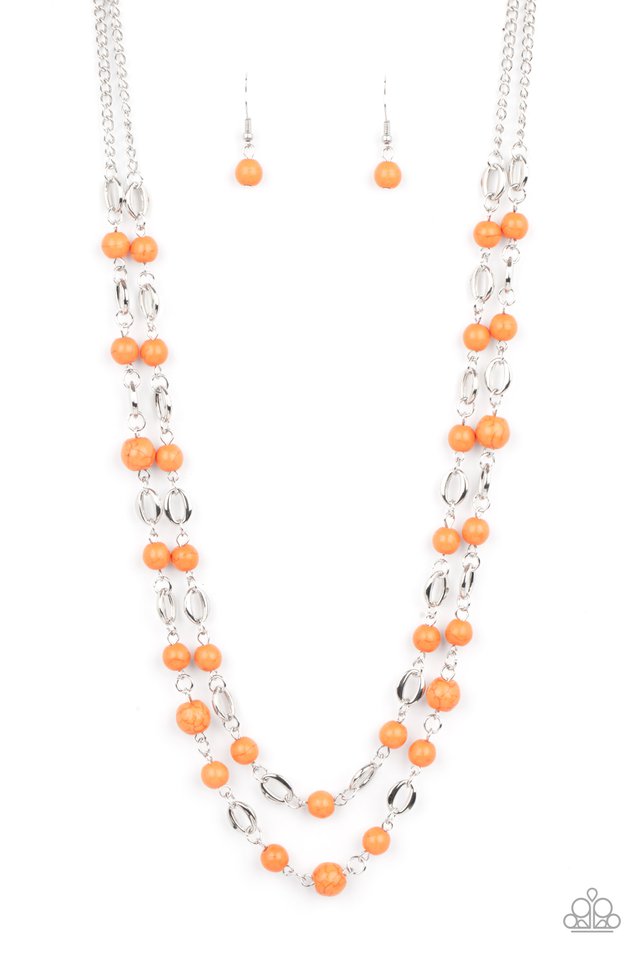 Essentially Earthy - Orange - Paparazzi Necklace Image