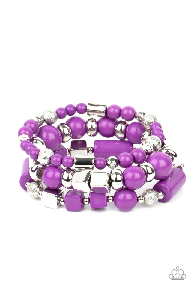 Perfectly Prismatic - Purple - Paparazzi Bracelet Image