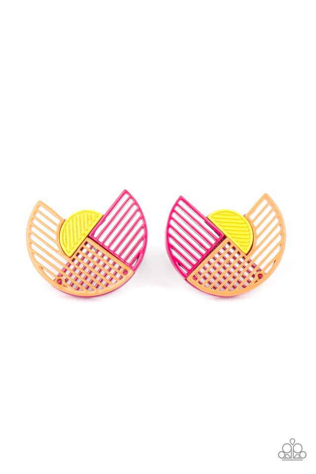 ​Its Just an Expression - Pink - Paparazzi Earring Image