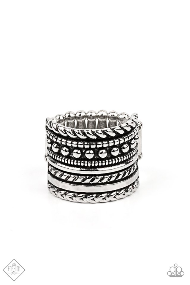 Stacked Odds - Silver - Paparazzi Ring Image