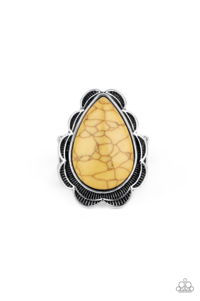 BADLANDS Romance - Yellow - Paparazzi Ring Image