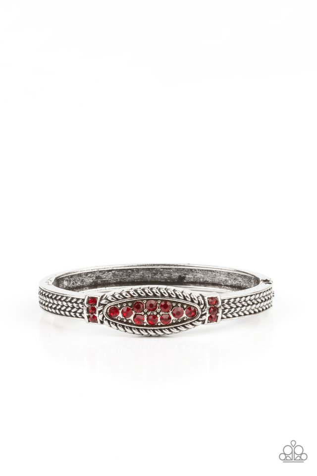 ​Locked in Luster - Red - Paparazzi Bracelet Image