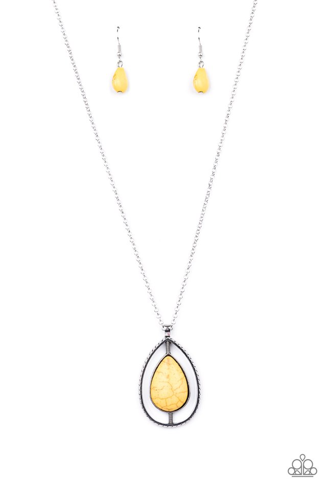 Here Today, PATAGONIA Tomorrow - Yellow - Paparazzi Necklace Image