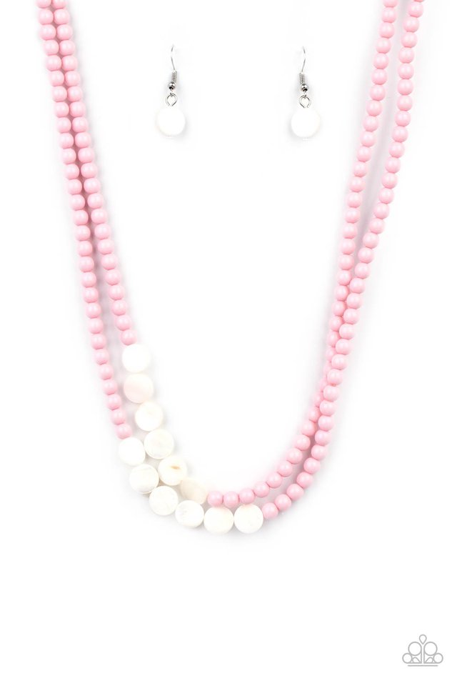 ​Extended STAYCATION - Pink - Paparazzi Necklace Image