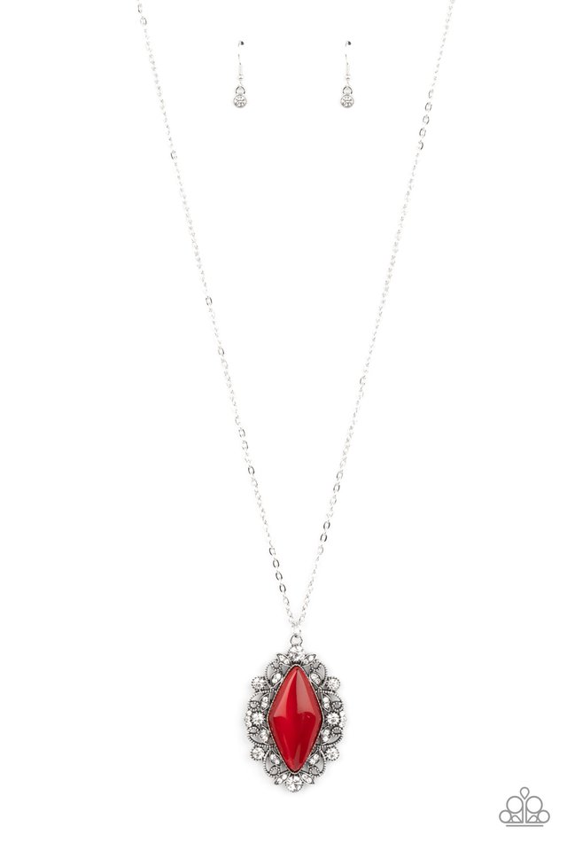 Exquisitely Enchanted - Red - Paparazzi Necklace Image