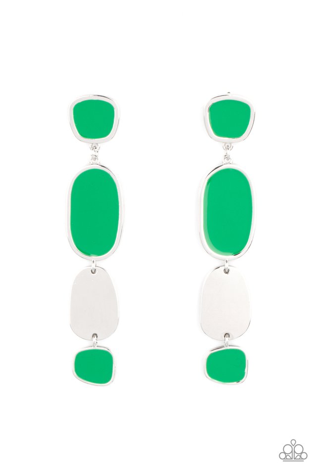 All Out Allure - Green - Paparazzi Earring Image