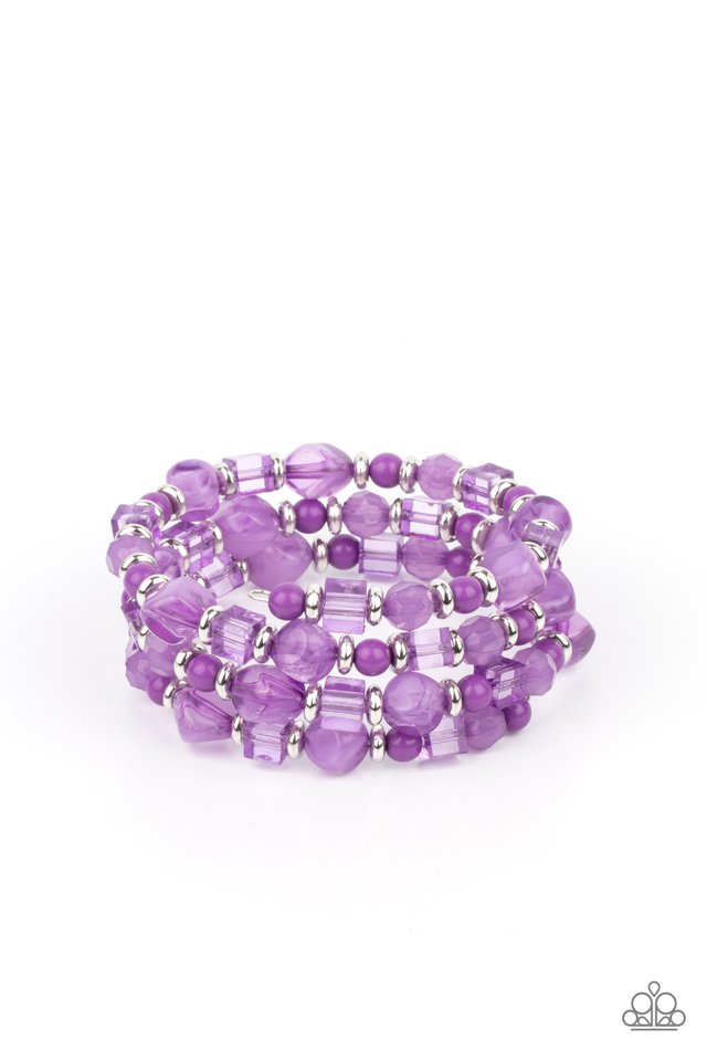 Girly Girl Glimmer - Purple - Paparazzi Bracelet Image