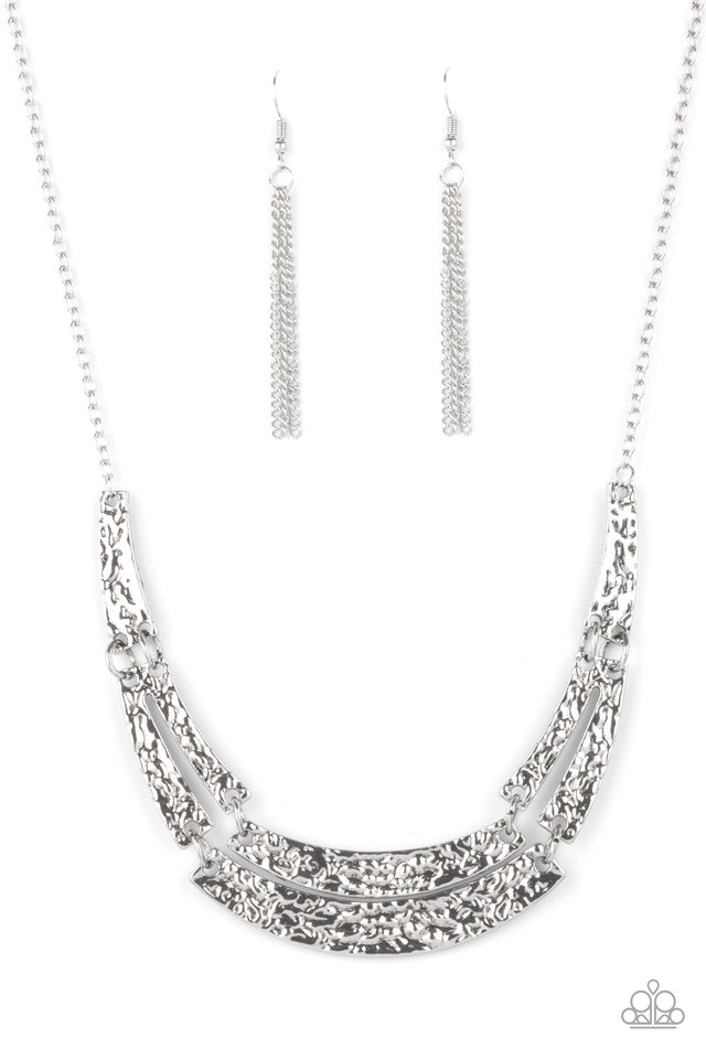 ​Stick To The ARTIFACTS - Silver - Paparazzi Necklace Image