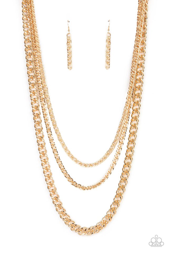 ​Chain of Champions - Gold - Paparazzi Necklace Image