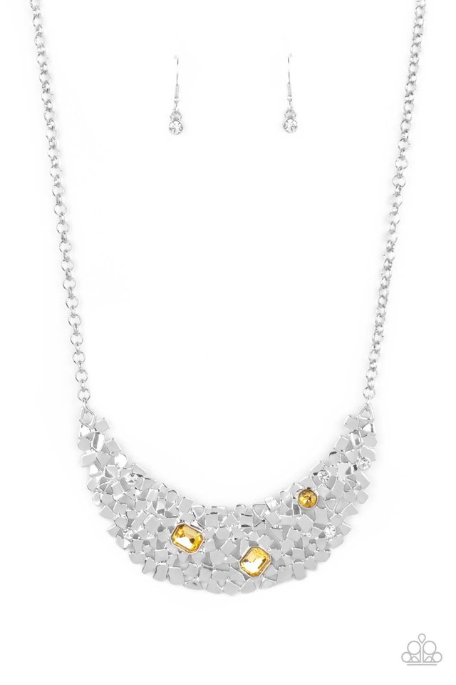 ​Fabulously Fragmented - Yellow - Paparazzi Necklace Image