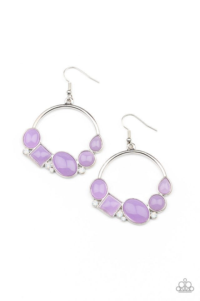 Beautifully Bubblicious - Purple - Paparazzi Earring Image