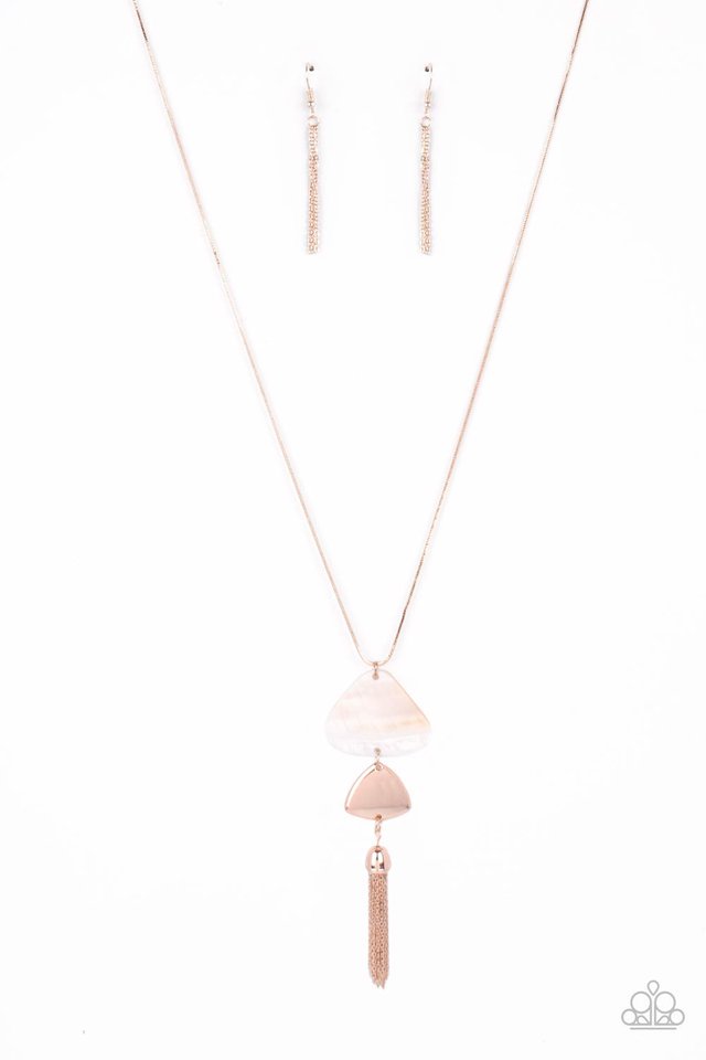 TIDE You Over - Rose Gold - Paparazzi Necklace Image