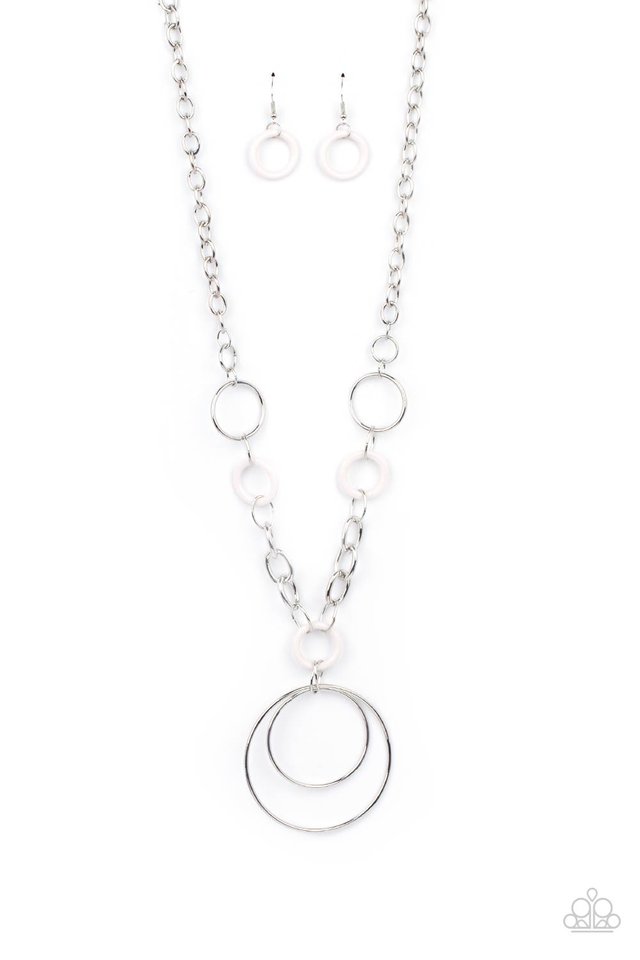 HOOP du Jour - White - Paparazzi Necklace Image