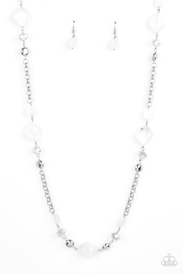 ​Light-Scattering Luminosity - White - Paparazzi Necklace Image
