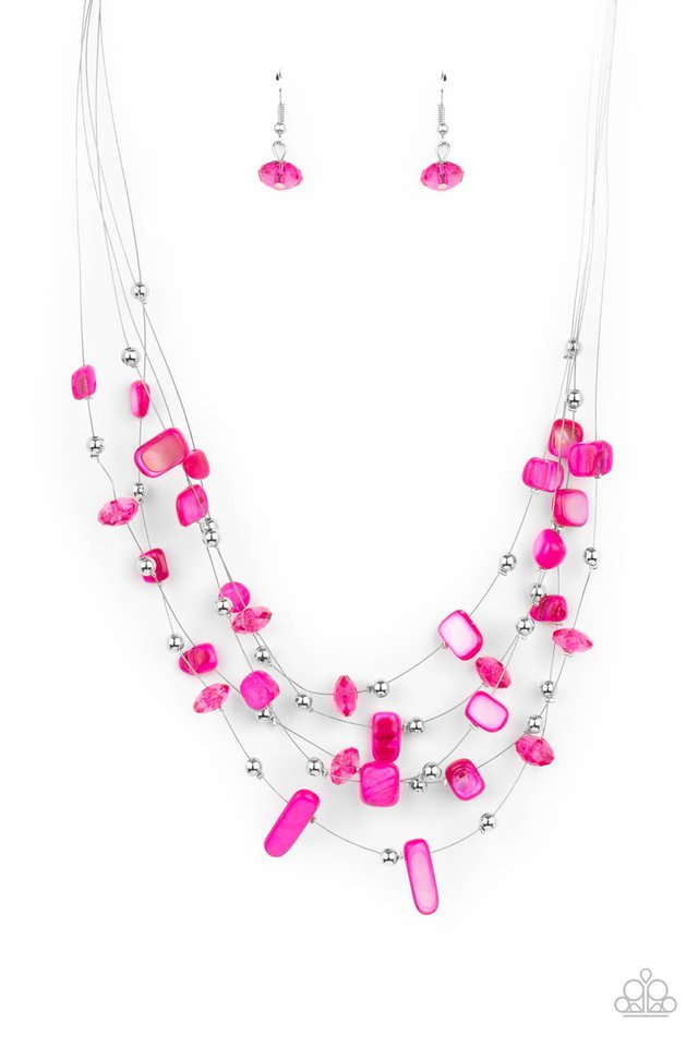 Prismatic Pebbles - Pink - Paparazzi Necklace Image