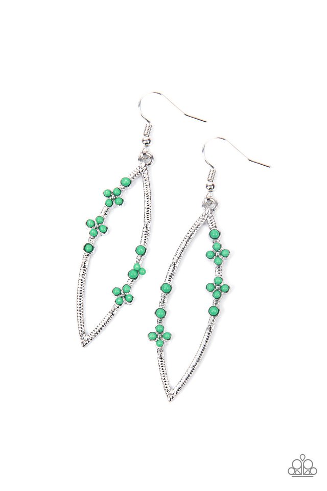 Flowery Finesse - Green - Paparazzi Earring Image