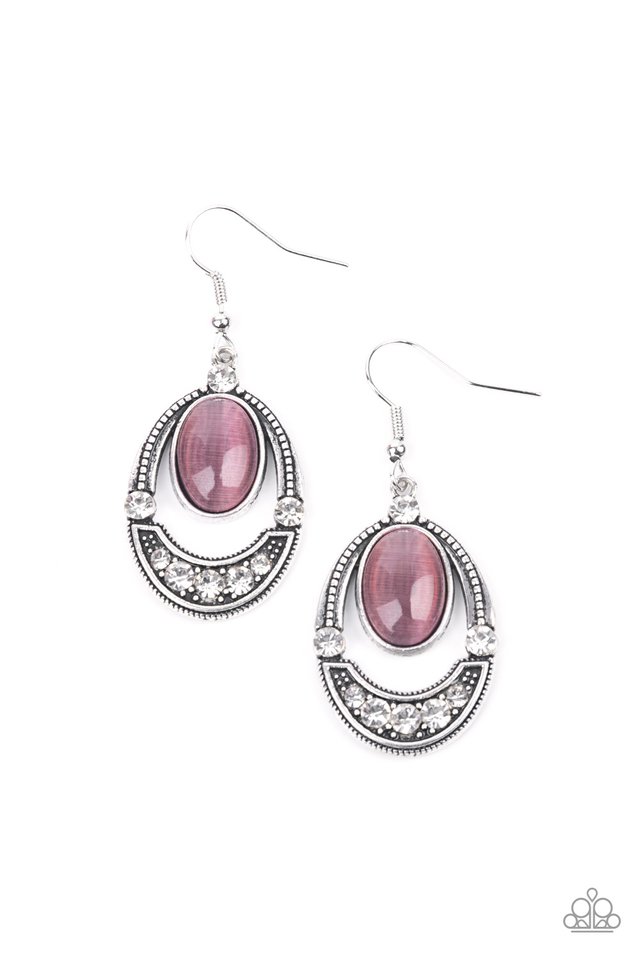 Serene Shimmer - Purple - Paparazzi Earring Image