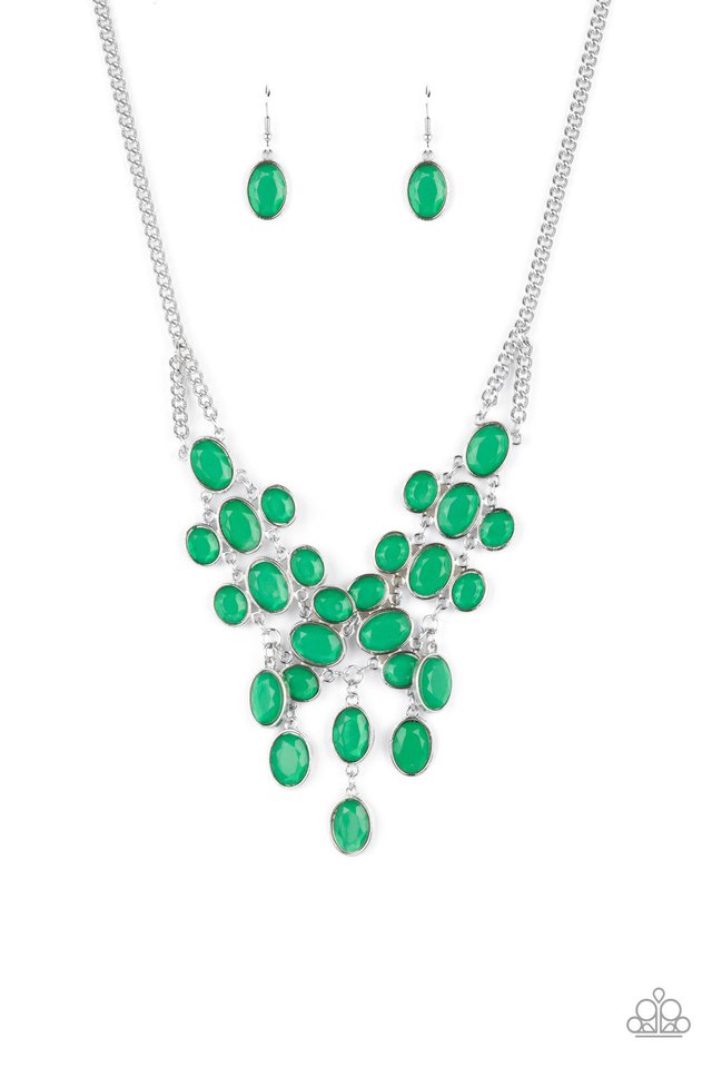 ​​Serene Gleam - Green - Paparazzi Necklace Image