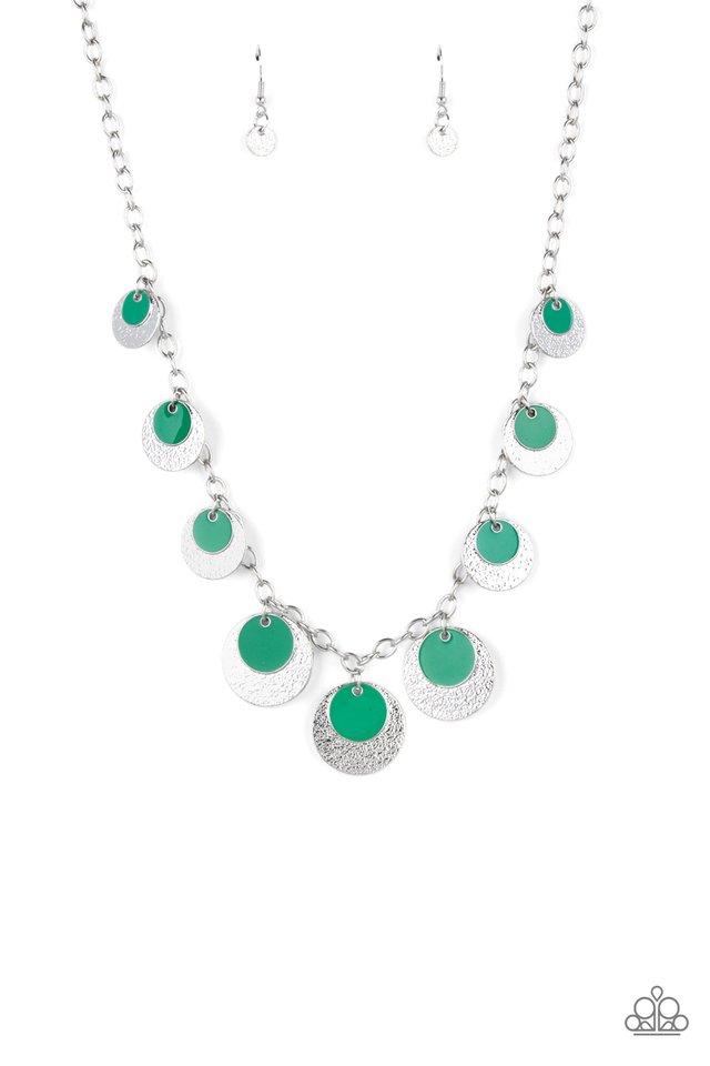 ​The Cosmos Are Calling - Green - Paparazzi Necklace Image