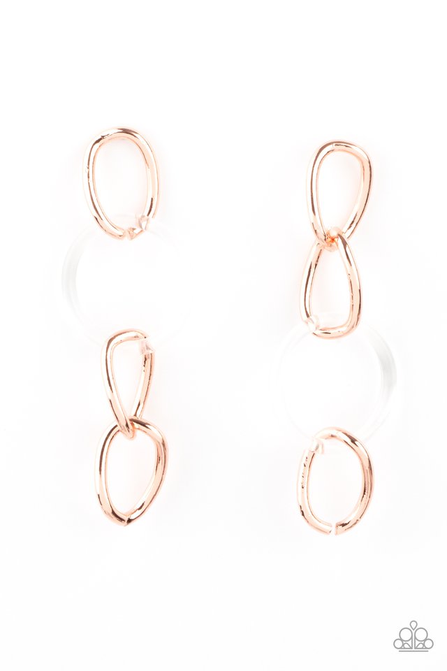 Talk In Circles - Copper - Paparazzi Earring Image