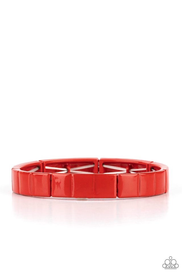 Material Movement - Red - Paparazzi Bracelet Image