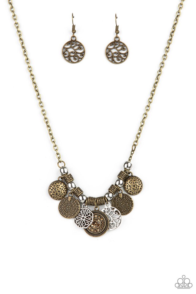 To Coin A Phrase - Brass - Paparazzi Necklace Image