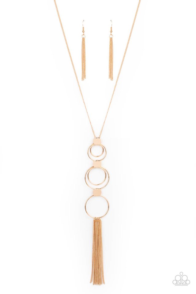 Join The Circle - Gold - Paparazzi Necklace Image