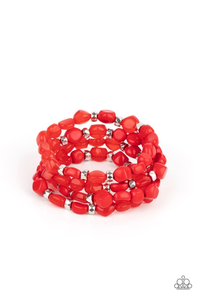 Nice GLOWING! - Red - Paparazzi Bracelet Image