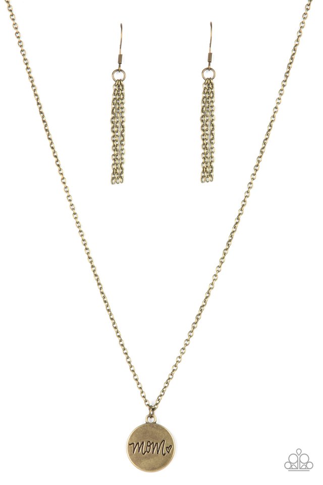 ​The Cool Mom - Brass - Paparazzi Necklace Image