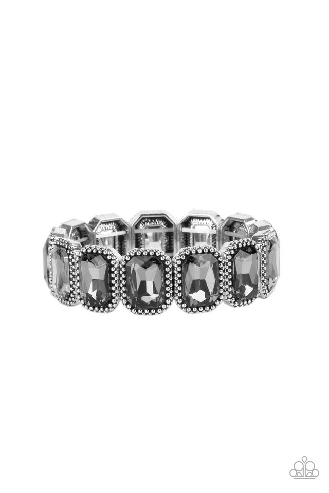 Studded Smolder - Silver - Paparazzi Bracelet Image