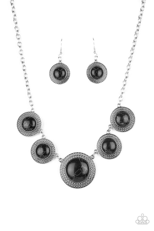 ​​Circle The Wagons - Black - Paparazzi Necklace Image