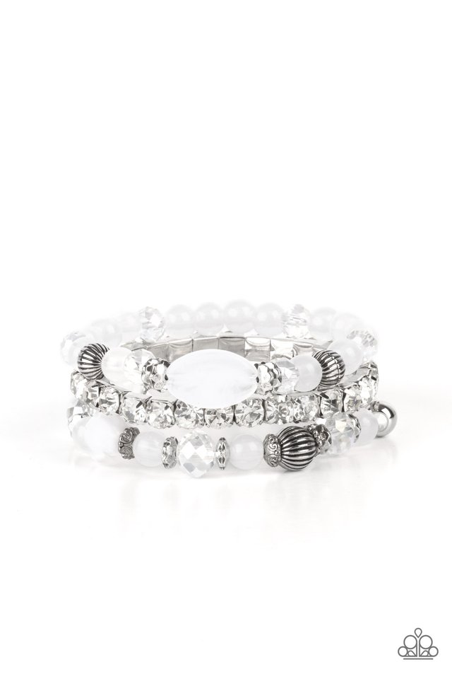 Ethereal Etiquette - White - Paparazzi Bracelet Image