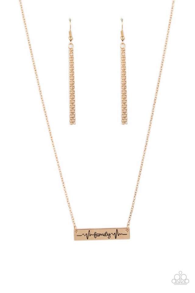 Living The Mom Life - Gold - Paparazzi Necklace Image