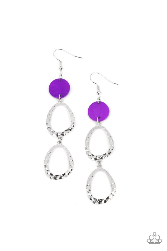 ​Surfside Shimmer - Purple - Paparazzi Earring Image