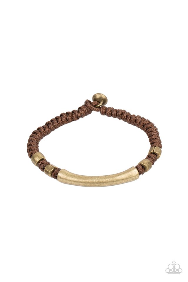 ​Grounded in Grit - Brown - Paparazzi Bracelet Image