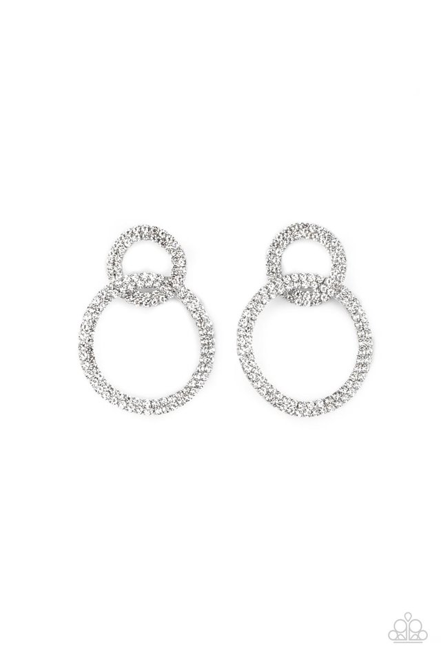 ​Intensely Icy - White - Paparazzi Earring Image