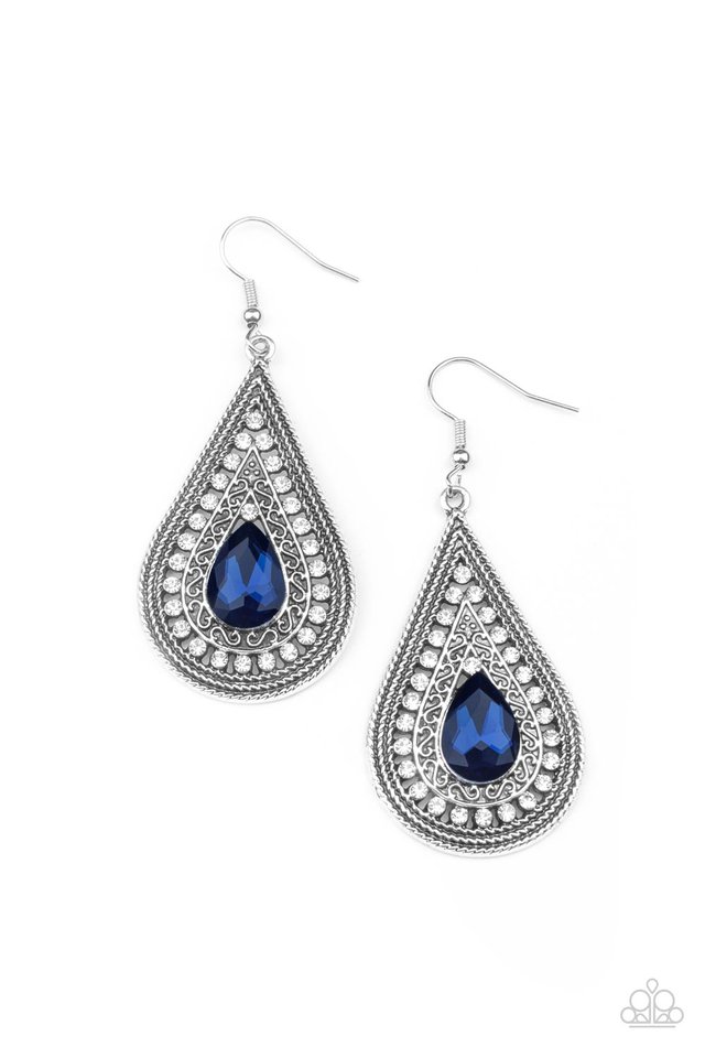 ​Metro Masquerade - Blue - Paparazzi Earring Image