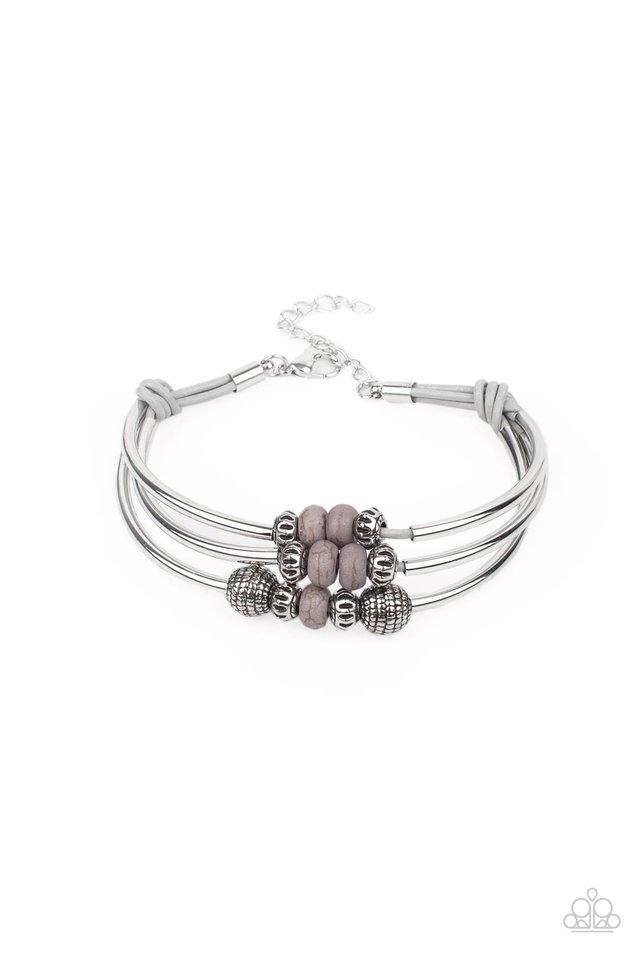 ​Road Trip Rebel - Silver - Paparazzi Bracelet Image