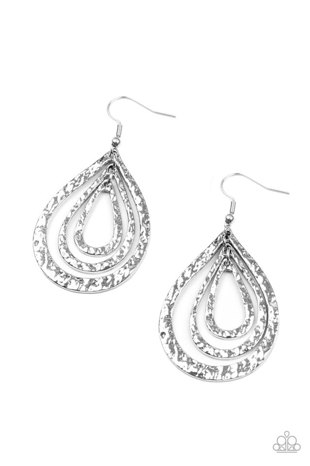 Plains Pathfinder - Silver - Paparazzi Earring Image