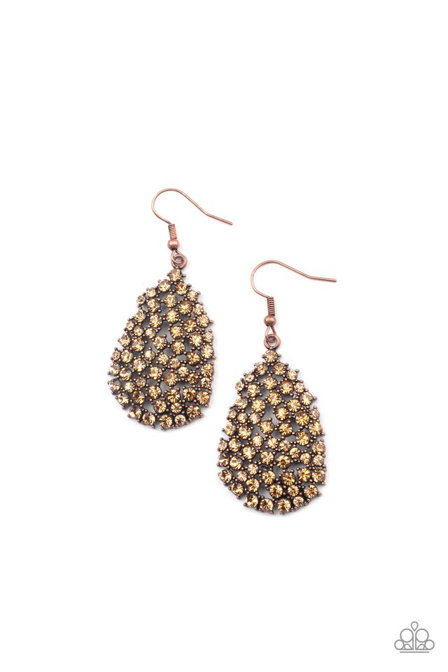 ​Daydreamy Dazzle - Copper - Paparazzi Earring Image