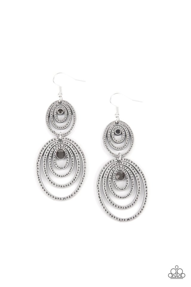 ​Cosmic Twirl - Silver - Paparazzi Earring Image