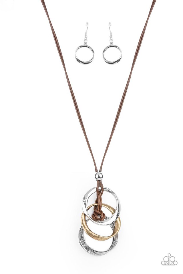 ​Harmonious Hardware - Brown - Paparazzi Necklace Image